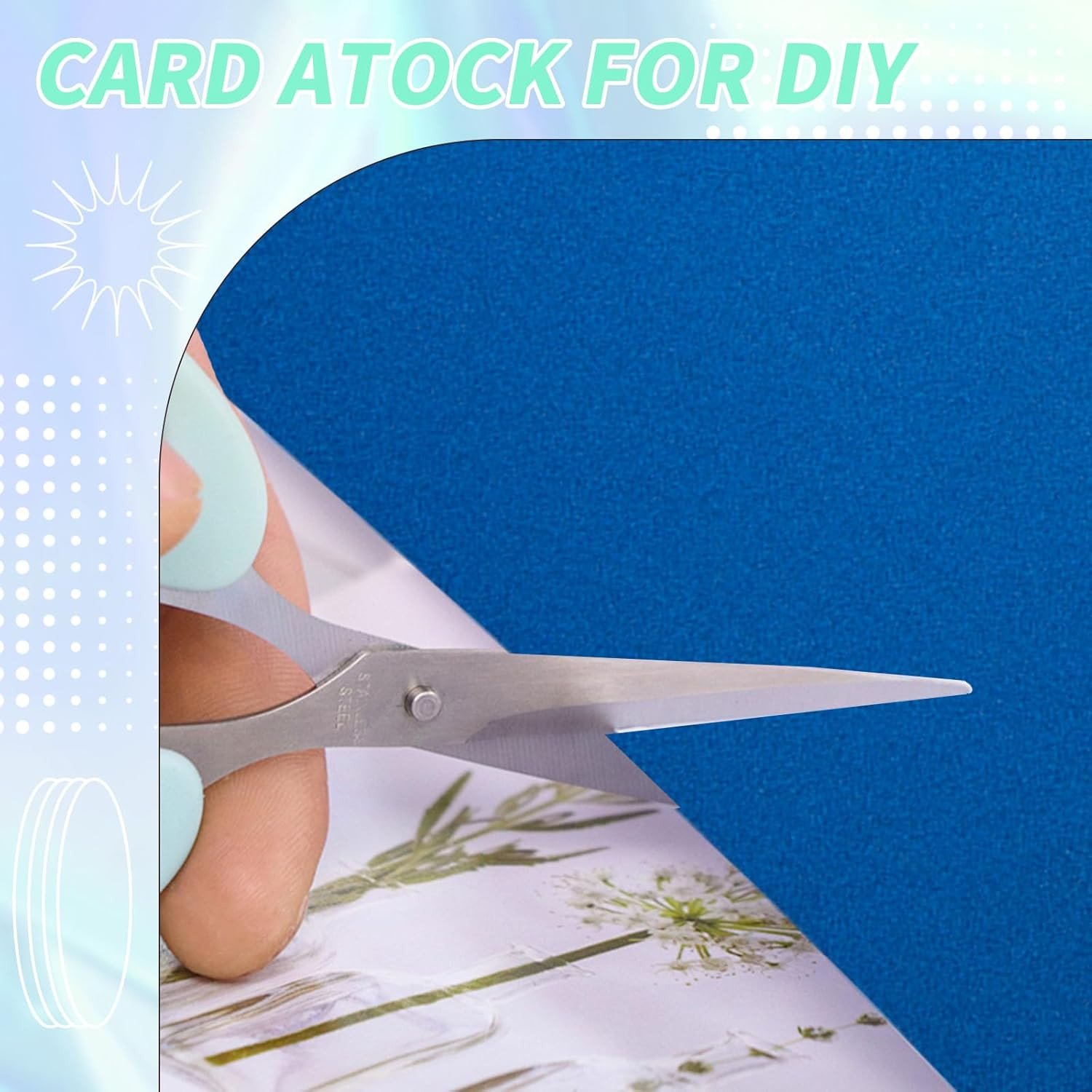 30 Pack Metallic Glitter Cardstock Paper Sheets, 8" X 12" Color Foil Mirror Shim