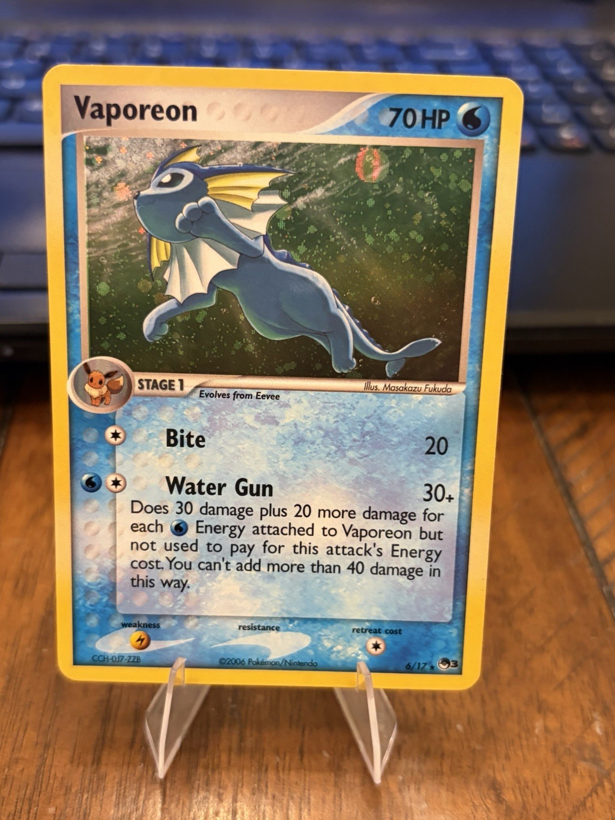 Vaporeon 70HP 6/17 2006 Pokemon TCG **MP**