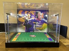 Brian Kelly Custom Full Size Helmet Display With LED Lights - LSU Tigers