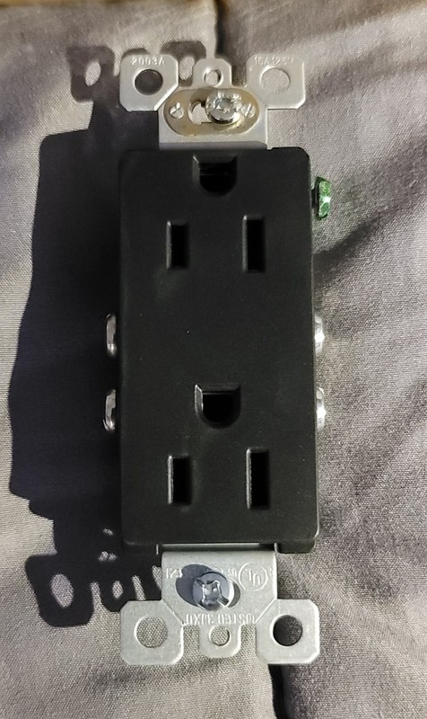 (10 pc) Decorator Duplex 20A Receptacles Decora Outlets Black