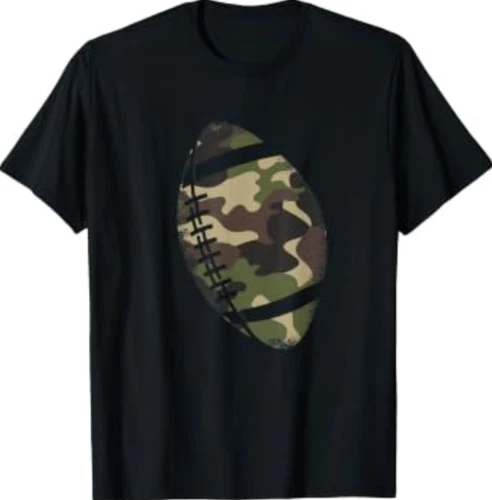 Football Camouflage Gift College Team Coach Camo T-Shirt - product listing photo