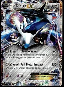 dialga pokemon card ex BGS 8.5 2014 XY Phantom Forces #122  Skiplup's Poke Shop! [2MM] Full Metal Impact (150) Discard 2 Metal Energy attached to this Pokemon. Dialga ex | Scarlet &