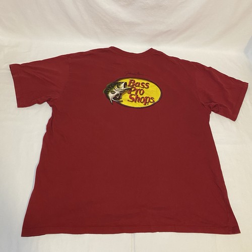 Bass Pro Shops Men’s XL Classic Logo T Shirt Red Burgundy Fishing Outdoors
