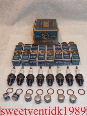 ( 8 ) ..  NOS   Champion H-10 Spark Plugs .. Circa 1950 s .. Made in USA