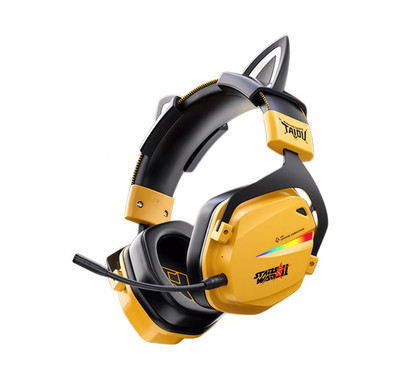 Taidu THS326 Cat Ear Gaming Headset 7.1 Surround Driver EQ USB-C Pass-Through