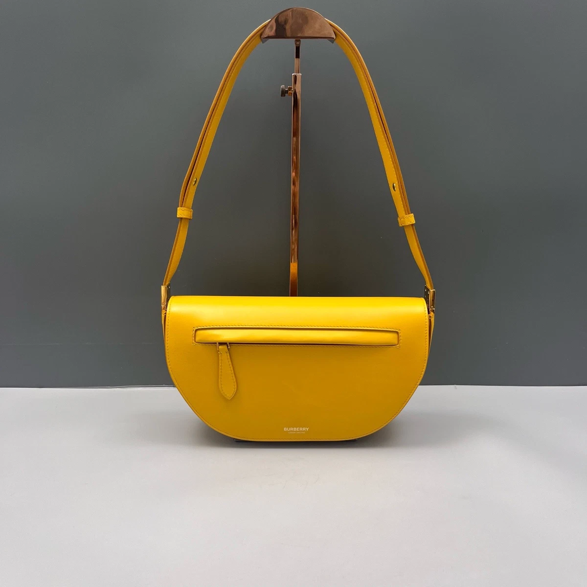 Burberry Leather Exterior Yellow Bags & Handbags for Women for