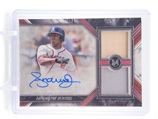 ANDRUW JONES 2022 TOPPS MUSEUM COLLECTION DUAL GAME-USED PATCH AUTO /200 Q5786