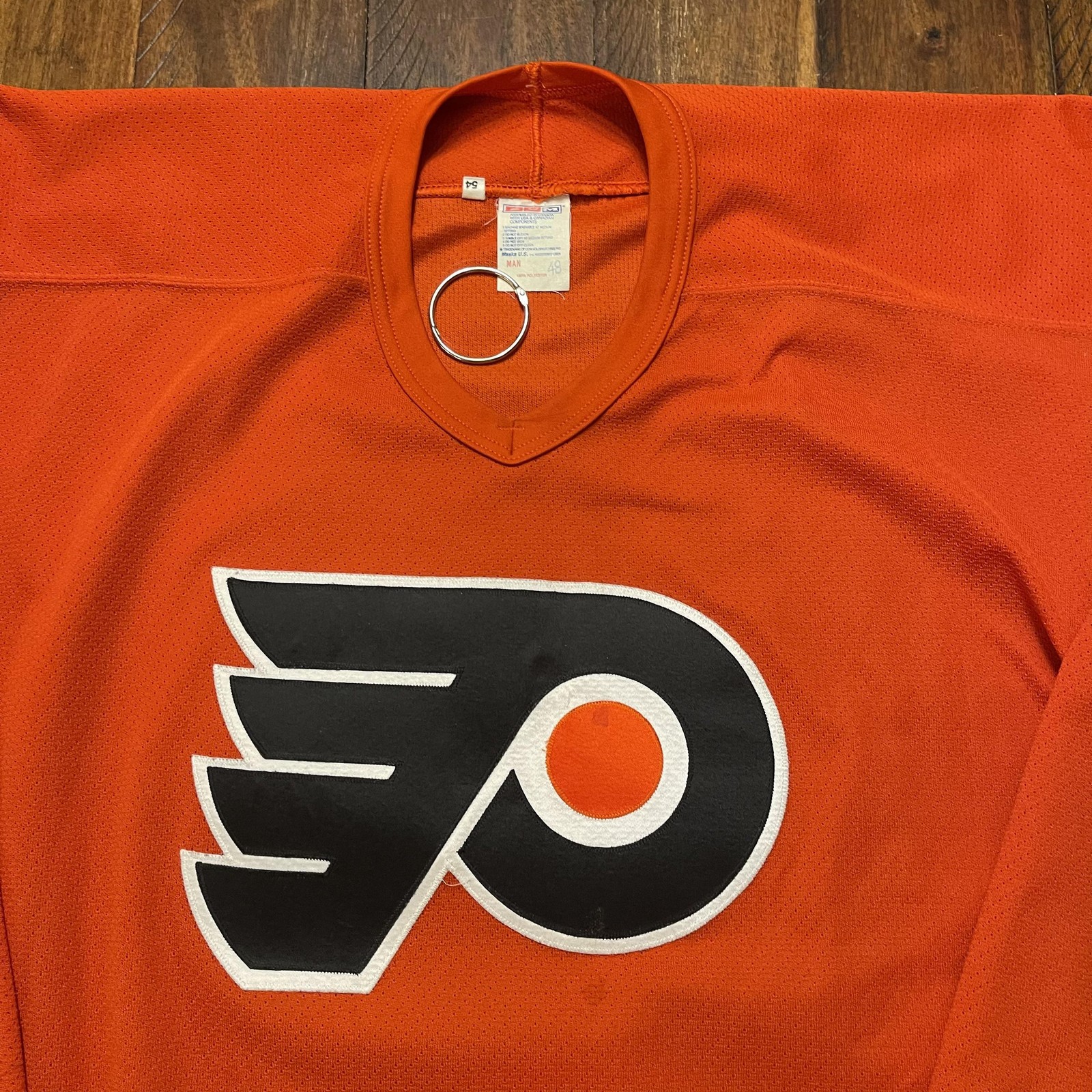 Vtg Philadelphia Flyers Jersey Mens 54 Hockey Autograph CCM 80s Dave Schultz