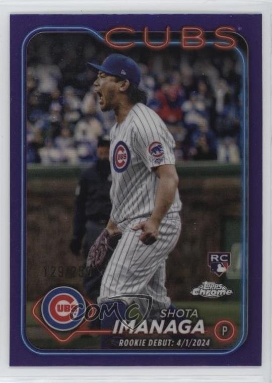 2024 Topps Chrome Update Rookie Debut Purple Refractor /250 Shota Imanaga 0d2g