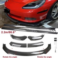 For Corvette C5 C6 1997-2013 Front Bumper Lip Splitter Side Skirt Carbon Style For Corvette C5 C6 1997-2013 Front Bumper Lip Splitter Side Skirt Carbon Style