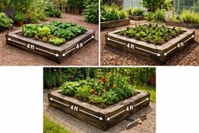 4 by 4 Foot Raised Beds for Planting Garden Bed Planter Box