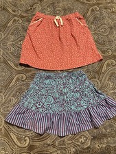 Hanna Andersson girls 120 6-7 And 110 5 multi color floral  striped skirt Lot