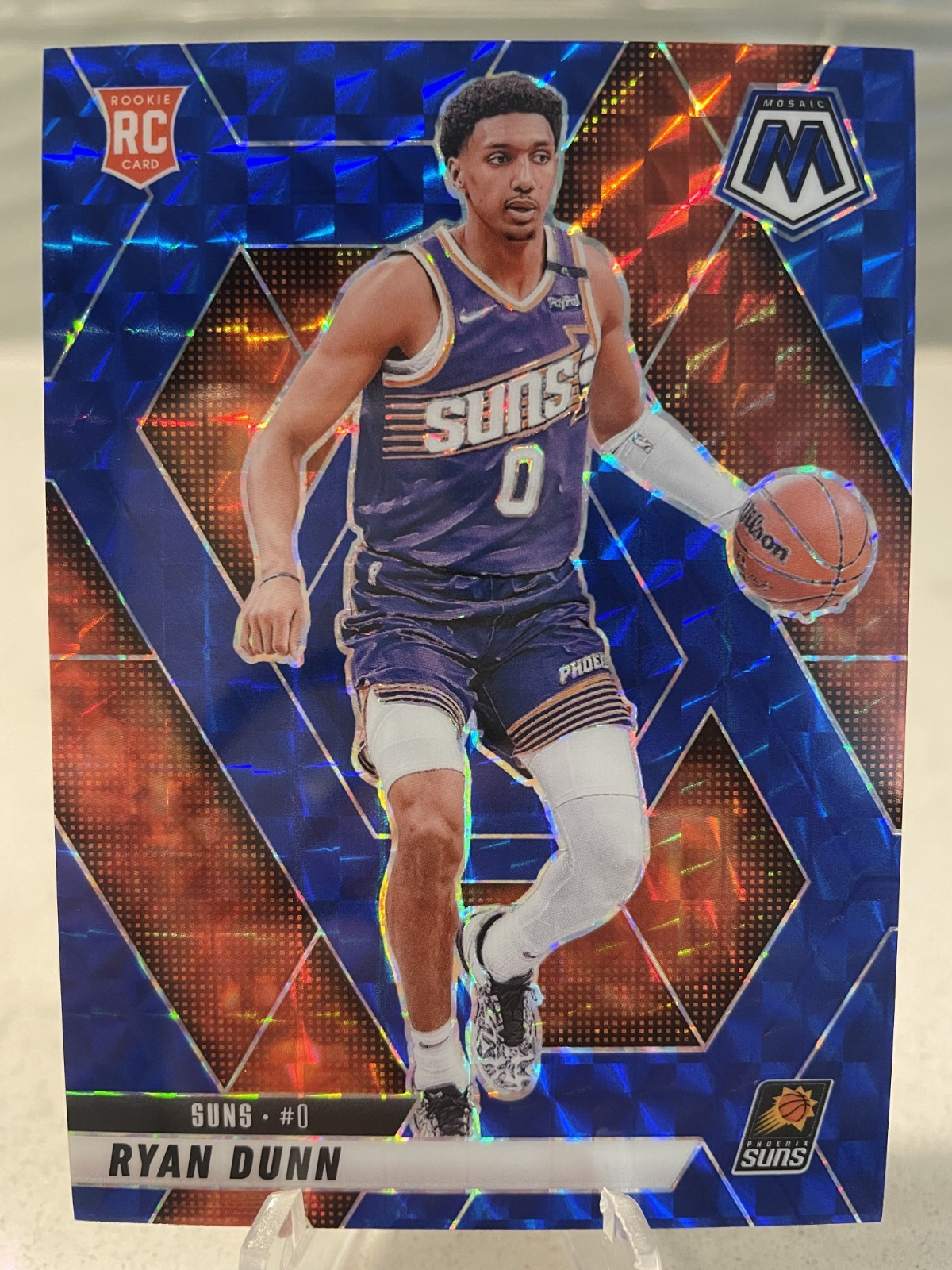 2024-25 Panini Mosaic Ryan Dunn #233 RC Rookie Blue /199 Phoenix Suns