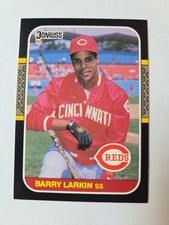 1987 Donruss #492 Barry Larkin Rookie Card HOF Cincinnati Reds  H15. rookie card picture