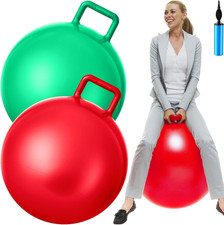 2 Pcs 29 Inch Big Hopper Ball Jumping Hopping Inflatable Bouncing Ball with Hand
