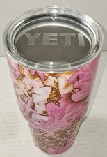 Taza Vaso Yeti Rambler Camuflaje Rosa 30oz, COLOR CAMUFLAJE ROSA RARO