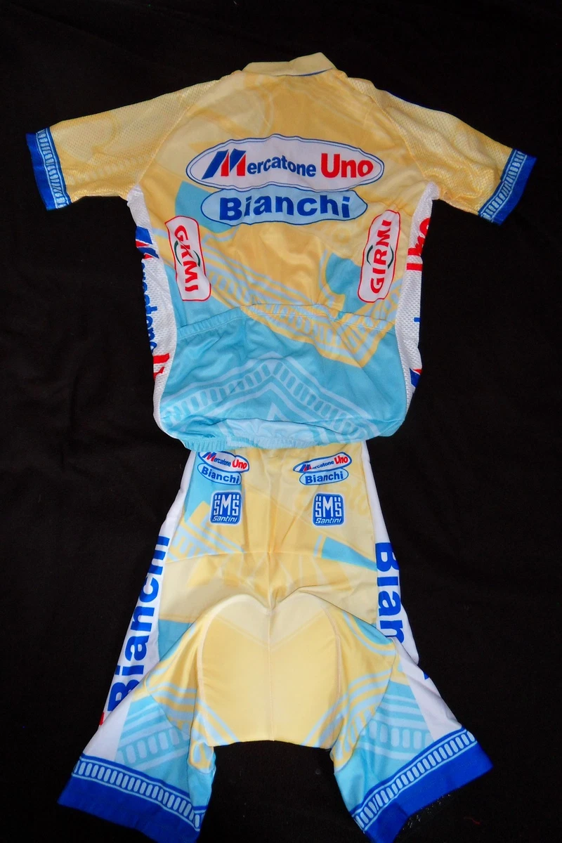 Marco Pantani Mercatone Uno Il Pirata bicicleta de carretera conjunto camiseta y pantalones -RETRO