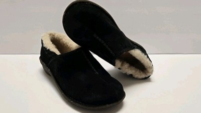 Ugg Womens Size Betty Slip On Clog Loafer Comfort Shoes Black Suede 