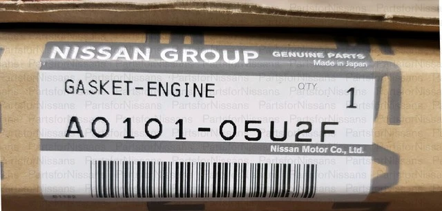 Kit completo de juntas de motor genuino Nissan GT-R RB26DETT NUEVO FABRICANTE DE EQUIPOS ORIGINALES A0101-05U2F Foto 2 de 2