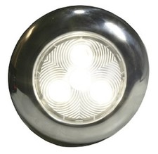 SeaSense Stainless Steel LED Puck Light, 3-Inch, Low Amp, Water Resistant