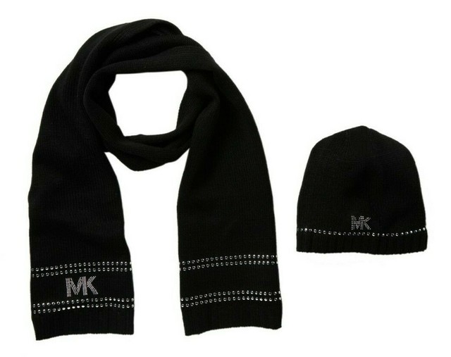 michael kors logo hat and scarf