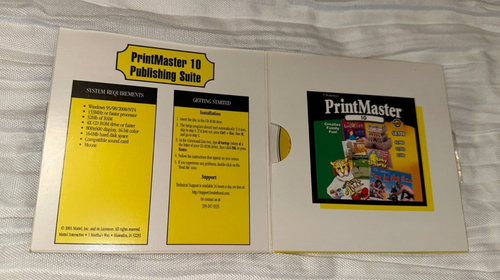 Vintage 2001 Broderbund Print Master 10 Publishing Suite CD-ROM - Picture 3 of 4