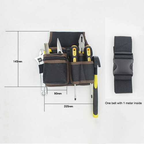 Elektriker Taille Tasche Gürtel Werkzeugtasche Tasche Canvas Hardware Werkzeugkit Halter Tasche - Bild 8 von 9