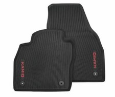 Original Skoda KAMIQ Fußmatten Gummi Allwettermatten 4-teilig rot VORNE + HINTEN