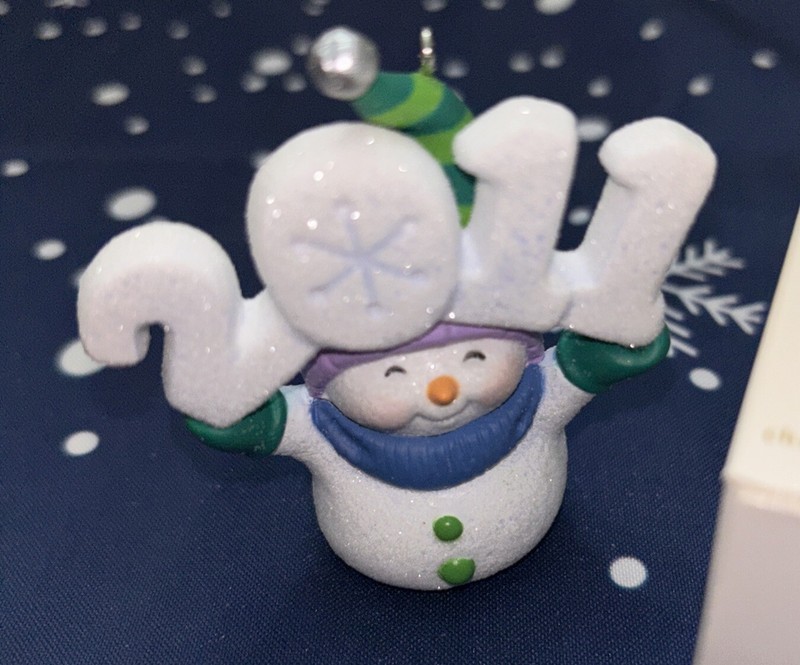 2011 Hallmark 2nd Frosty Fun Decade Snowman w/ Price Tab. Gently Used. So Cute