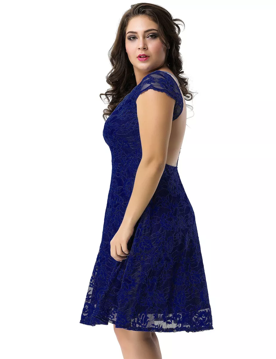 Royal blue net dress top