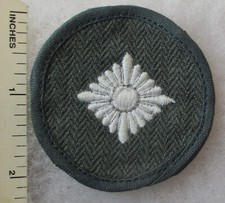 Original WW2 Vintage GERMAN WEHRMACHT ARMY RANK PIP PATCH on Green HBT Twill