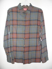 LOST Men's L/S Flannel "The Plaid" - BRN - Size Medium - NWT LAST ONE LEFT