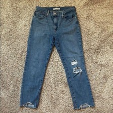 Levi s High Rise Straight Crop Denim