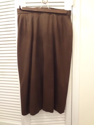 Jupe Droite En Laine 100% – Marque Gem Yack, Taille 16, Fente Devant, Occasion Impeccable