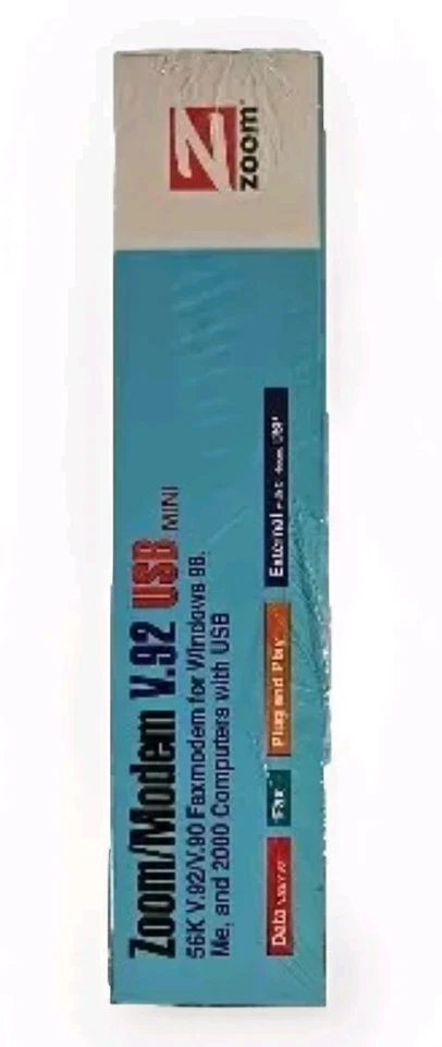Zoom 3090-00-00 V.92 / V.44 USB External Controllerless Fax Modem  - NEW/SEALED! - Image 3 of 4