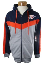 NWT UNK Oklahoma City Thunder Mens Full-Zip Performance Hoodie M Navy MSRP$80