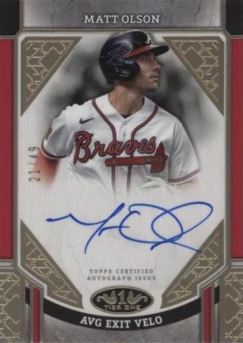 2024 TOPPS TIER ONE /10 Matt Olson ADVANCED STATS AUTO #ASA-MO 