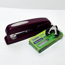 Vintage 747 Swingline Red Stapler Box Of Staples and Remover