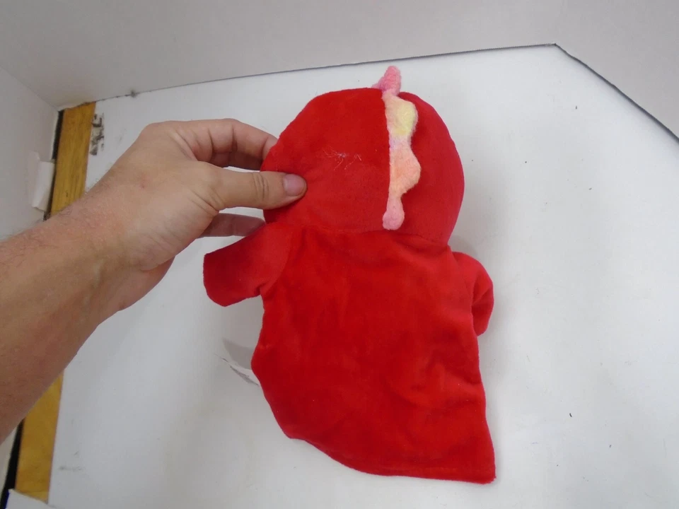 Dinosaurio Dragón ROJO Marioneta de Mano 10" Peluche Kellytoy Abeja Feliz Brillo Ojo Foto 2 de 4