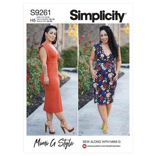 SIMPLICITY Sewing Pattern 9261 Misses Women Ladies Plus Dress 161820