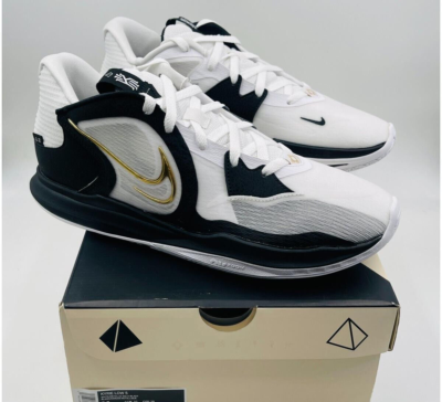 Nike Kyrie Low 5 Black White Gold Mens Basketball Shoes DJ6012 101