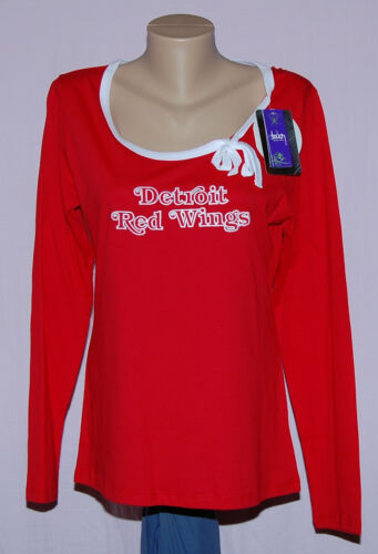 Camisa Detroit Red Wings Mujer Team Name Mangas Largas Roja - NHL - Imagen 1 de 3
