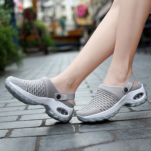 Scarpe da passeggio donna Mules sneakers slip on donna rete traspiranti zoccoli estivi - Foto 34 di 60