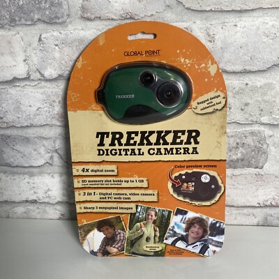 Trekker Digitalkamera, robustes Design, grün, 4-fach Zoom, Farbvorschaubildschirm NEU