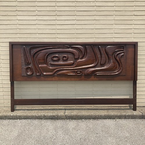 Witco Pulaski Oceanic Mid Century king Headboard eBay