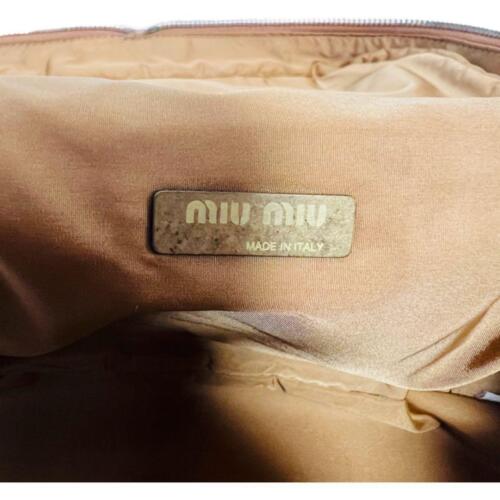 MIU MIU Kosmetiktasche Braun Leder Made in Italy Logo Damen Made in Japan - Bild 11 von 11
