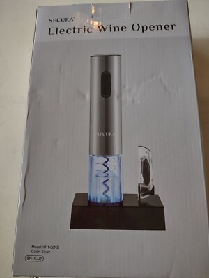 Secura Electric Wine Opener, Automatic Electric Wine Bottle Corkscrew Opener 