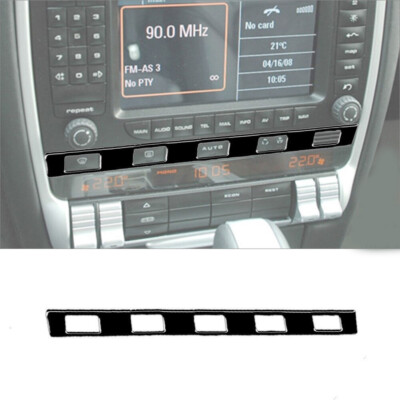 For Porsche Cayenne Sport Glossy Piano Black Climate Console Button Cover Trim