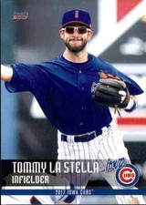 2017 Iowa Cubs Choice #15 Tommy La Stella Closter New Jersey NJ NM Baseball Card