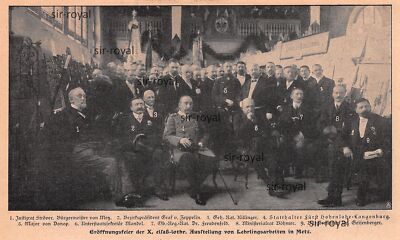 X. Elsass-Lothringische Ausstellung von Lehrlingsarbeiten in Metz 1907 ~17x10cm